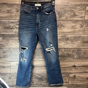 Abercrombie & Finch Curve Love Ankle Straight ultra high rise jeans